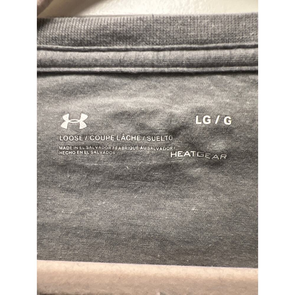 Under Armour Men’s Loose Fit Heatgear Football Casual Top Shirt Size L Gray Blue - Picture 3 of 5